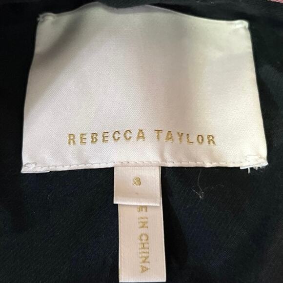 Rebecca Taylor Brown Wool Plaid Checkered Double Breasted Jacket Coat Blazer 8 - Picture 6 of 7